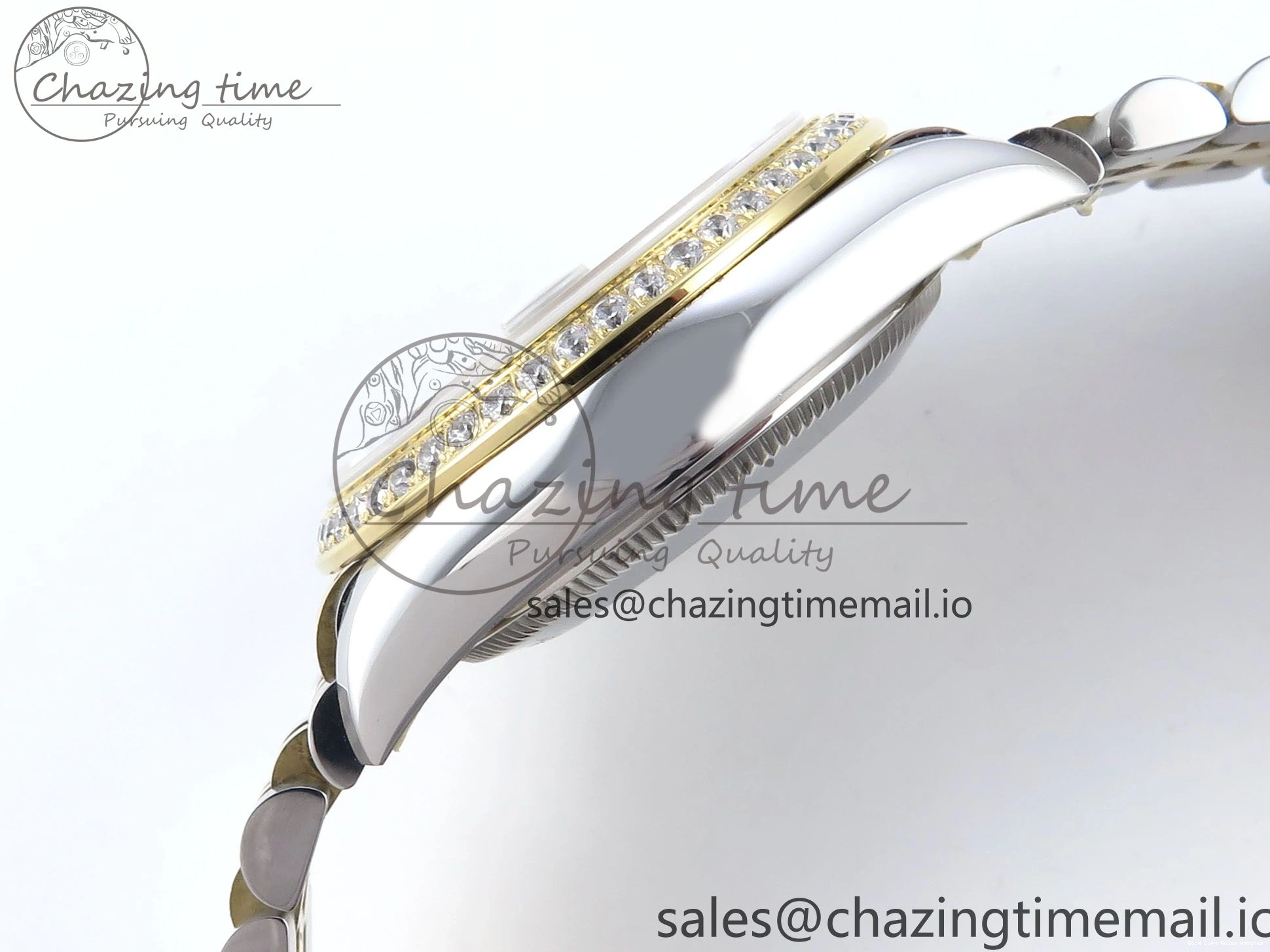 Good Copy Rolex Watches Bezel on Dial ARF Bracelet Best Snug 409 Edition Diamonds DateJust Jubilee ETA YG 1:1 Brown 904L SS Diamonds 31 278383RBR Steel 1222